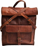 Brown Leather Backpack